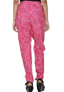 Printed Cotton Churidar in Pink