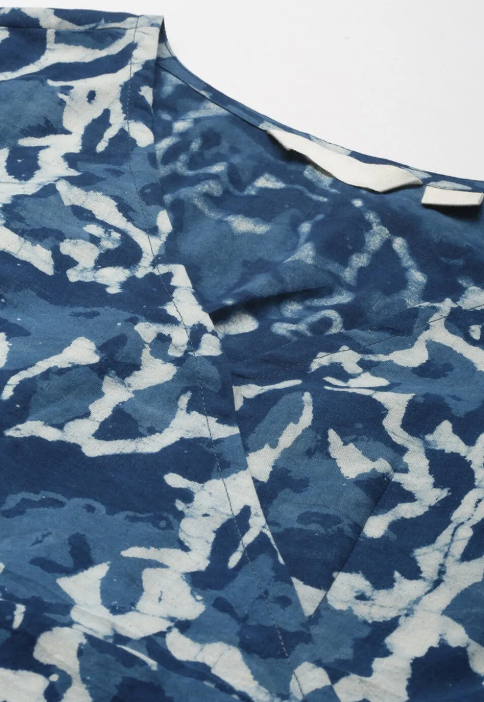 Printed Cotton Dress in Blue