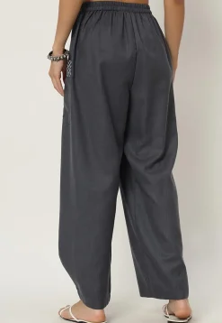 Printed Cotton Flex Pant in Grey
