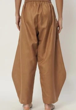 Printed Cotton Flex Pant in Brown