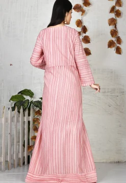 Printed Cotton Gown in Pink