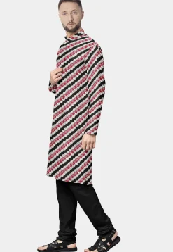 Printed Cotton Kurta Set in Multicolor