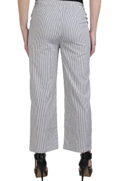 Printed Cotton Pant in Black and White