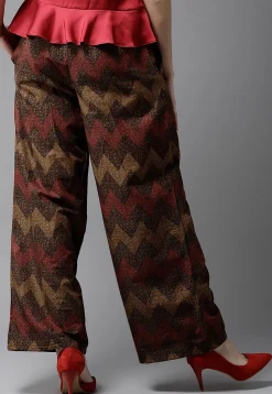 Printed Cotton Pant in Brown