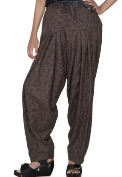 Printed Cotton Patiala in Dark Grey