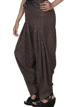 Printed Cotton Patiala in Dark Grey