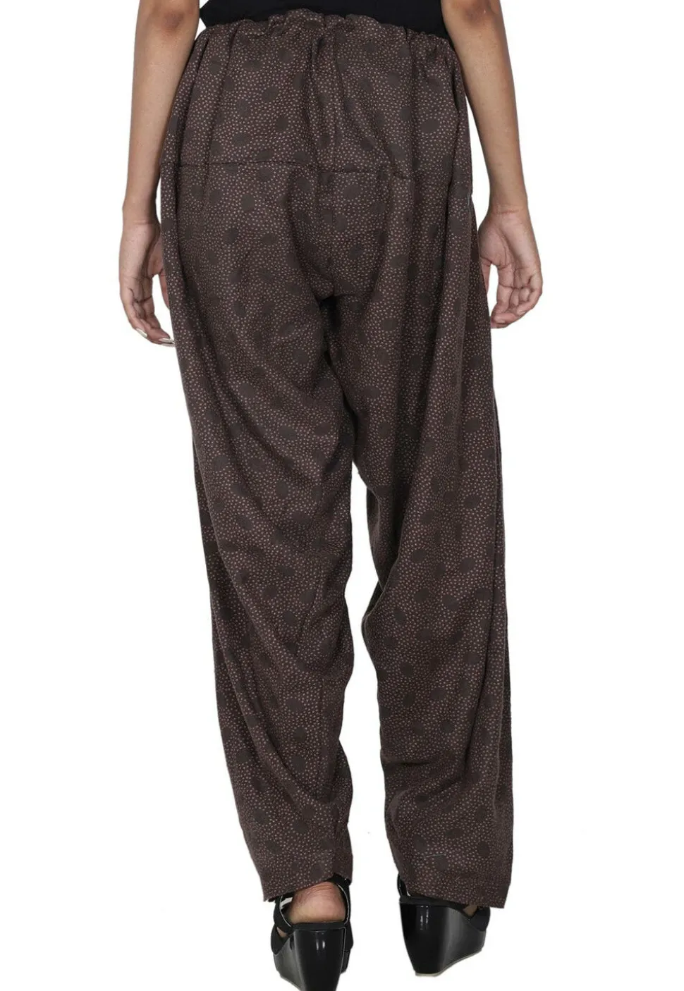 Printed Cotton Patiala in Dark Grey