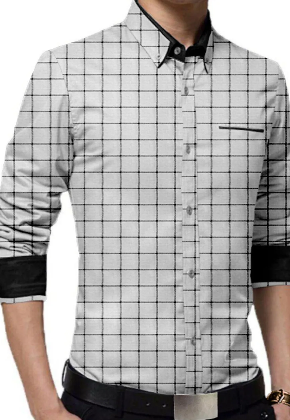 Printed Cotton Shirt in White