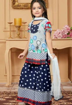 Printed Georgette Pakistani Suit in Grey