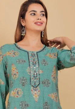 Printed Georgette Pakistani Suit in Light Blue