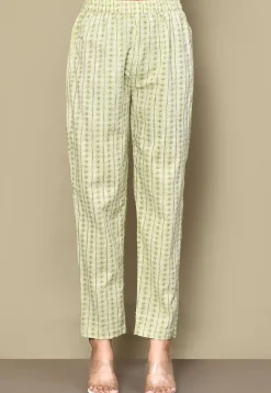Printed Pure Cotton Aline Suit in Off White