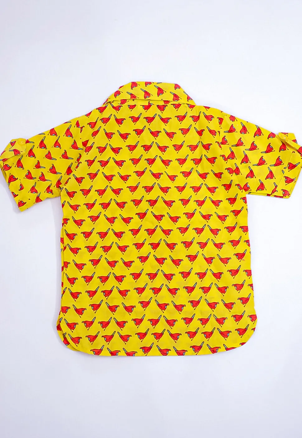 Printed Pure Cotton Kurta Set in Yellow