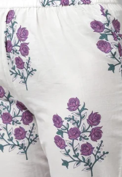 Printed Pure Cotton Pakistani Suit in Light Purple