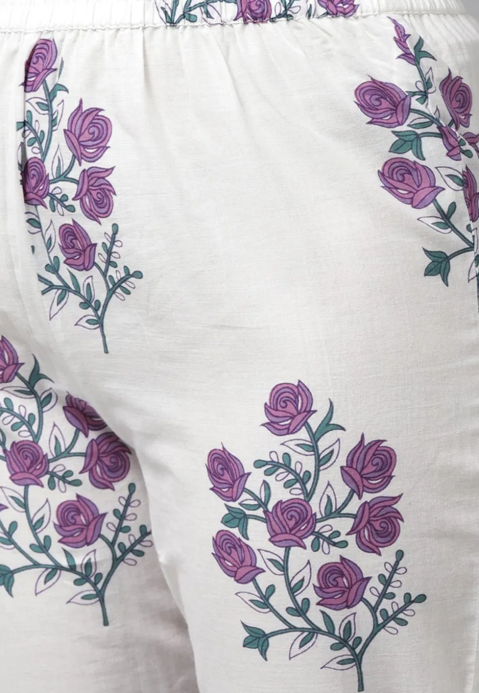 Printed Pure Cotton Pakistani Suit in Light Purple