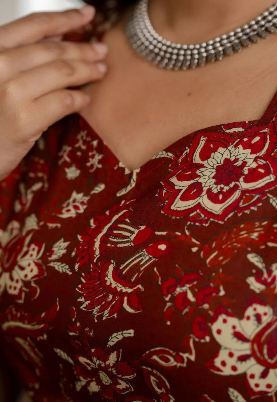 Printed Pure Cotton Pakistani Suit in Brown