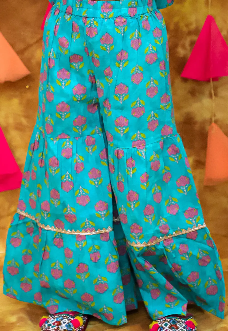 Printed Pure Cotton Pakistani Suit in Blue