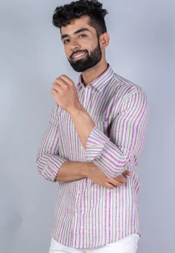 Printed Pure Cotton Shirt in Multicolor