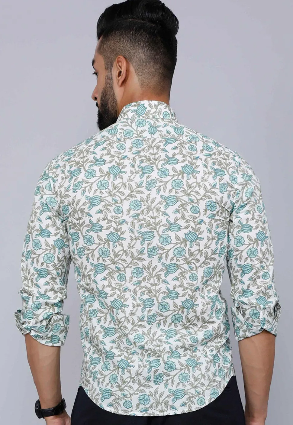 Printed Pure Cotton Shirt in White