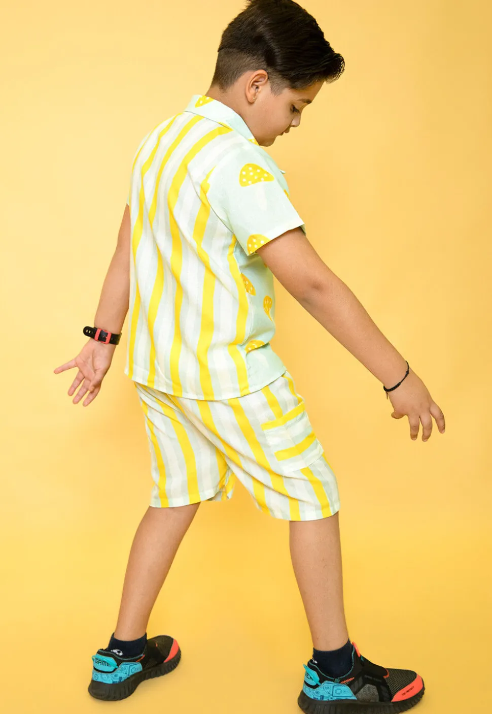 Printed Pure Cotton Top Set in Pastel Green