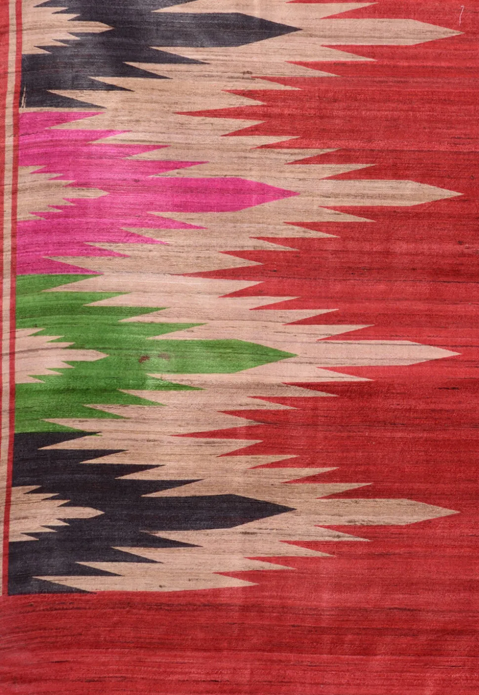 Printed Pure Ghicha Silk Saree in Red