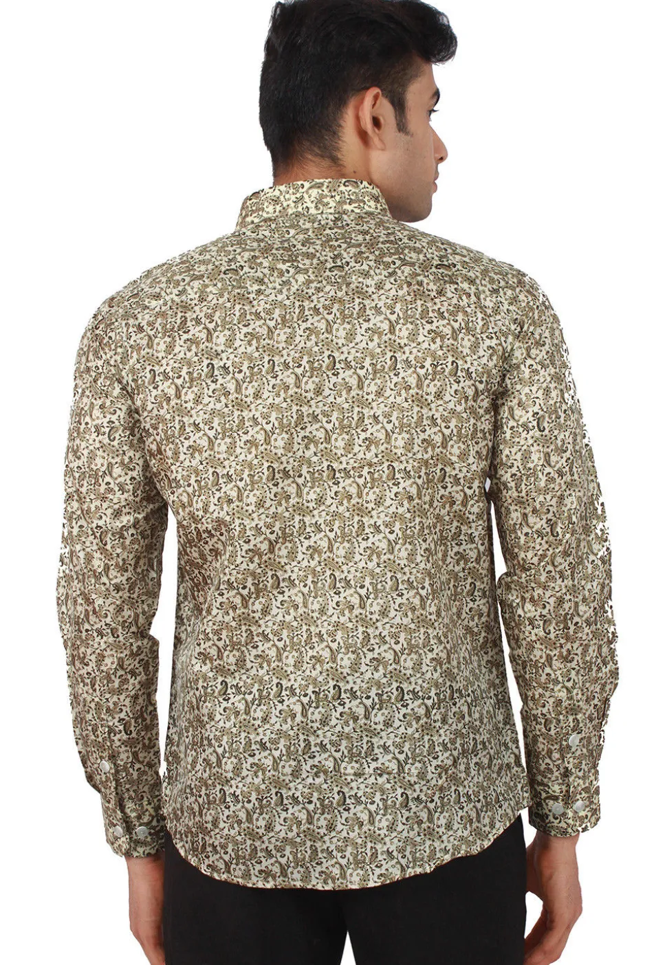 Printed Pure Silk Shirt in Multicolor