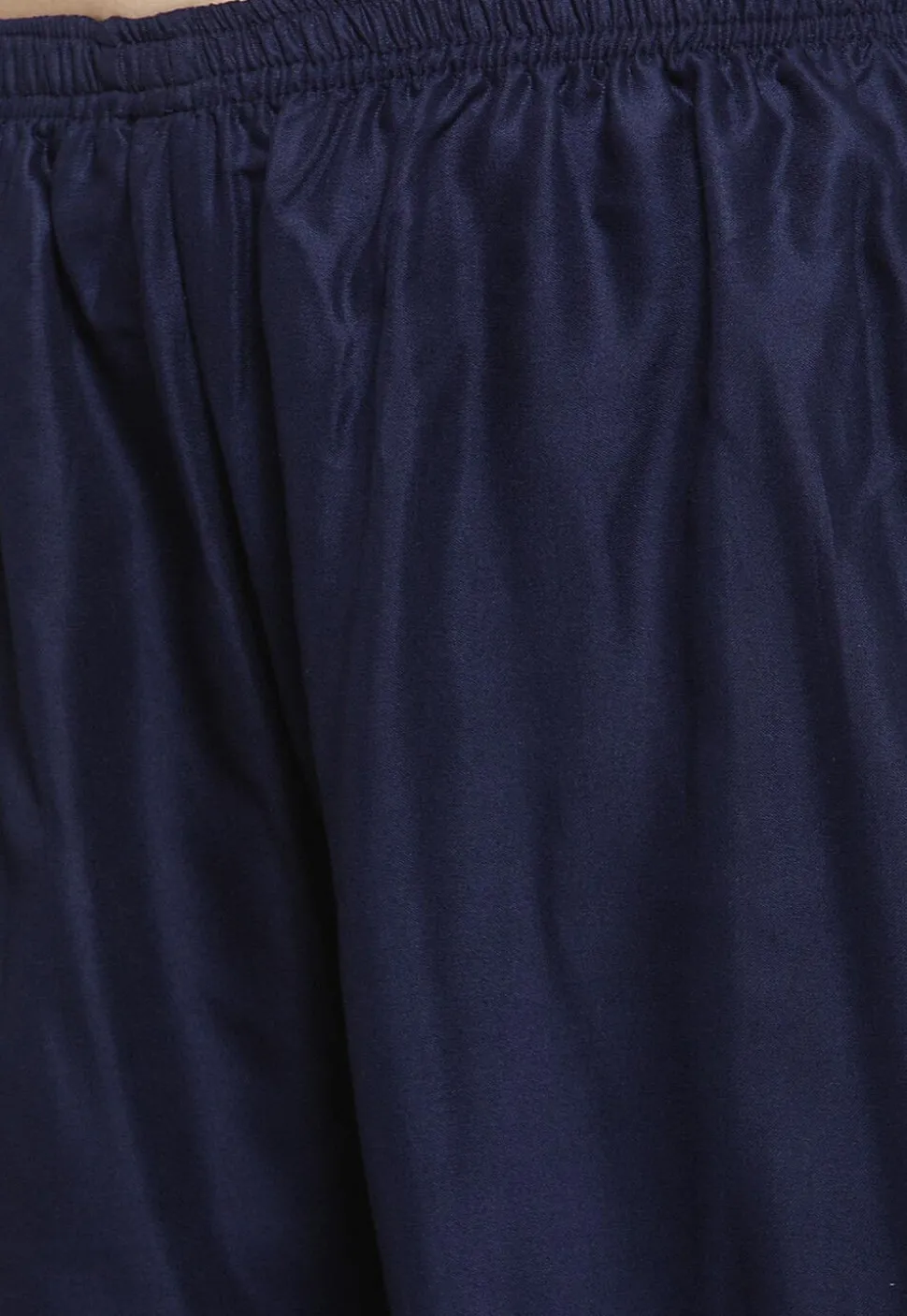Printed Rayon Palazzo in Navy Blue