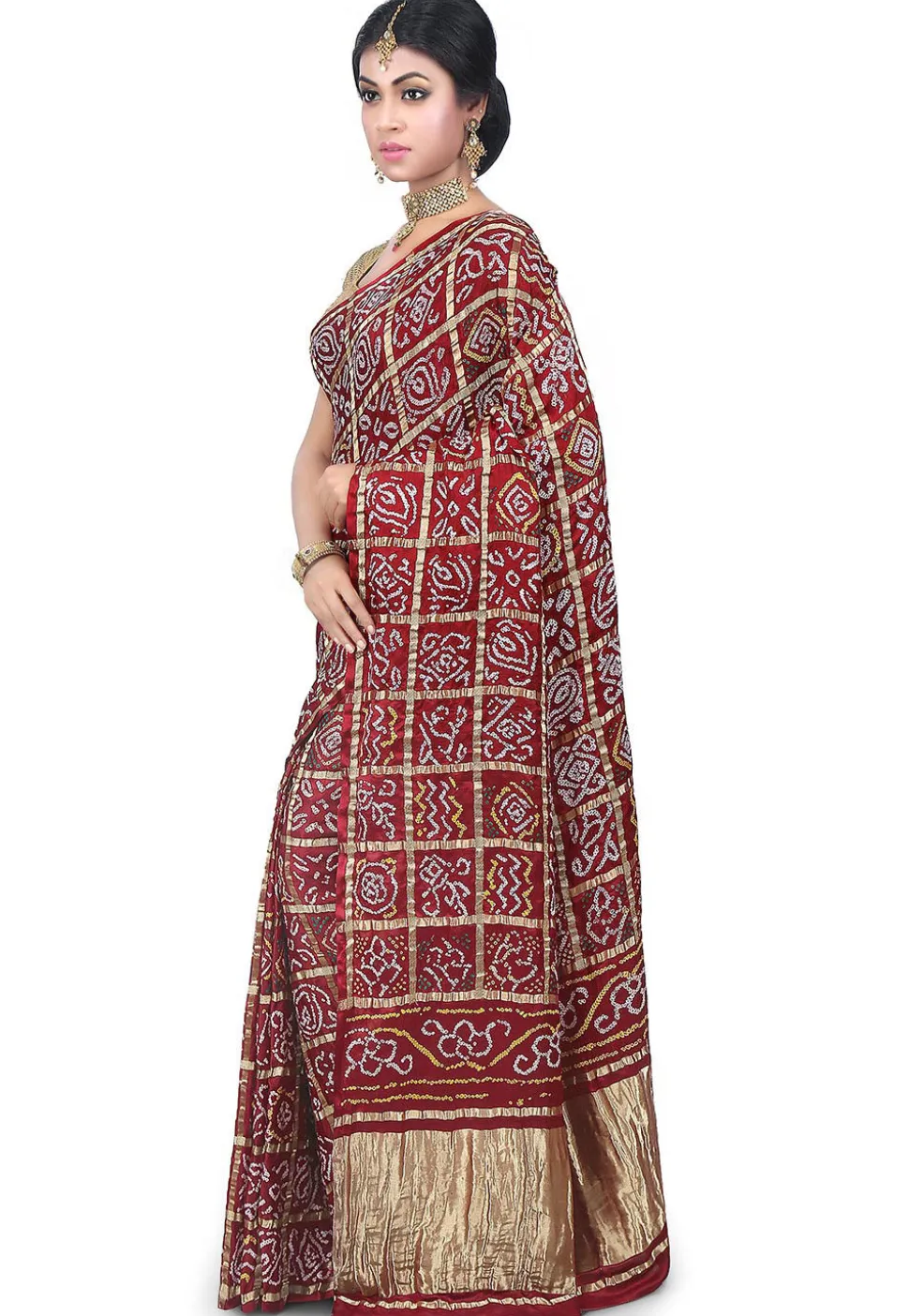 Pure Ghatchola Satin Silk Saree in Maroon