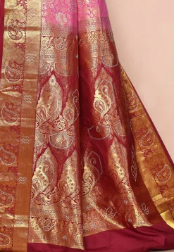 Pure Kanchipuram Silk Embellished Saree in Pink