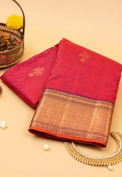 Pure Kanchipuram Silk Handloom Saree in Red