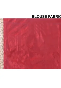 Pure Katan Silk Handloom Saree in Maroon