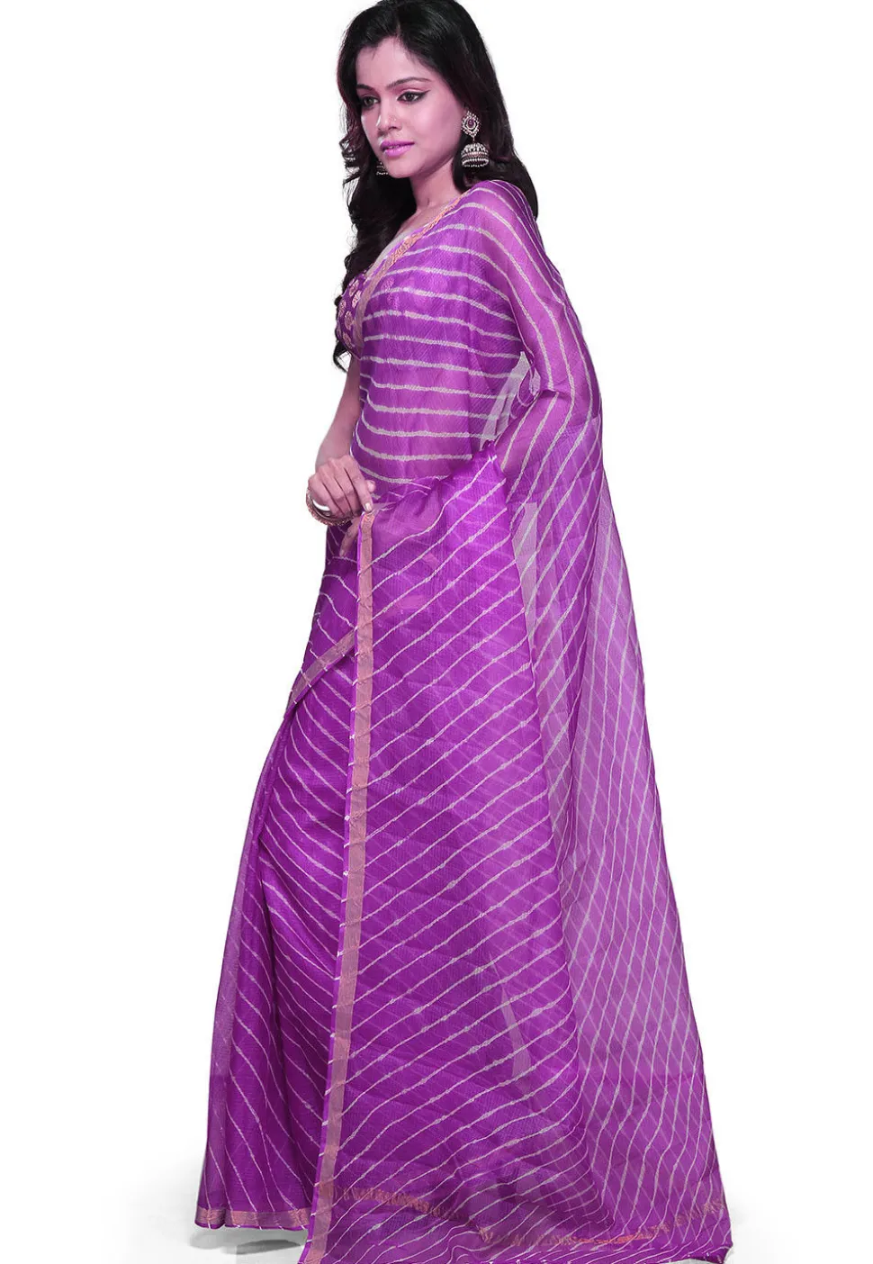 Pure Kota Silk Saree in Purple