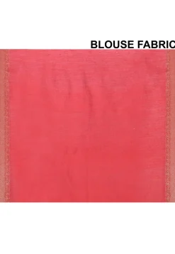 Pure Muga Silk Banarasi Saree in Peach