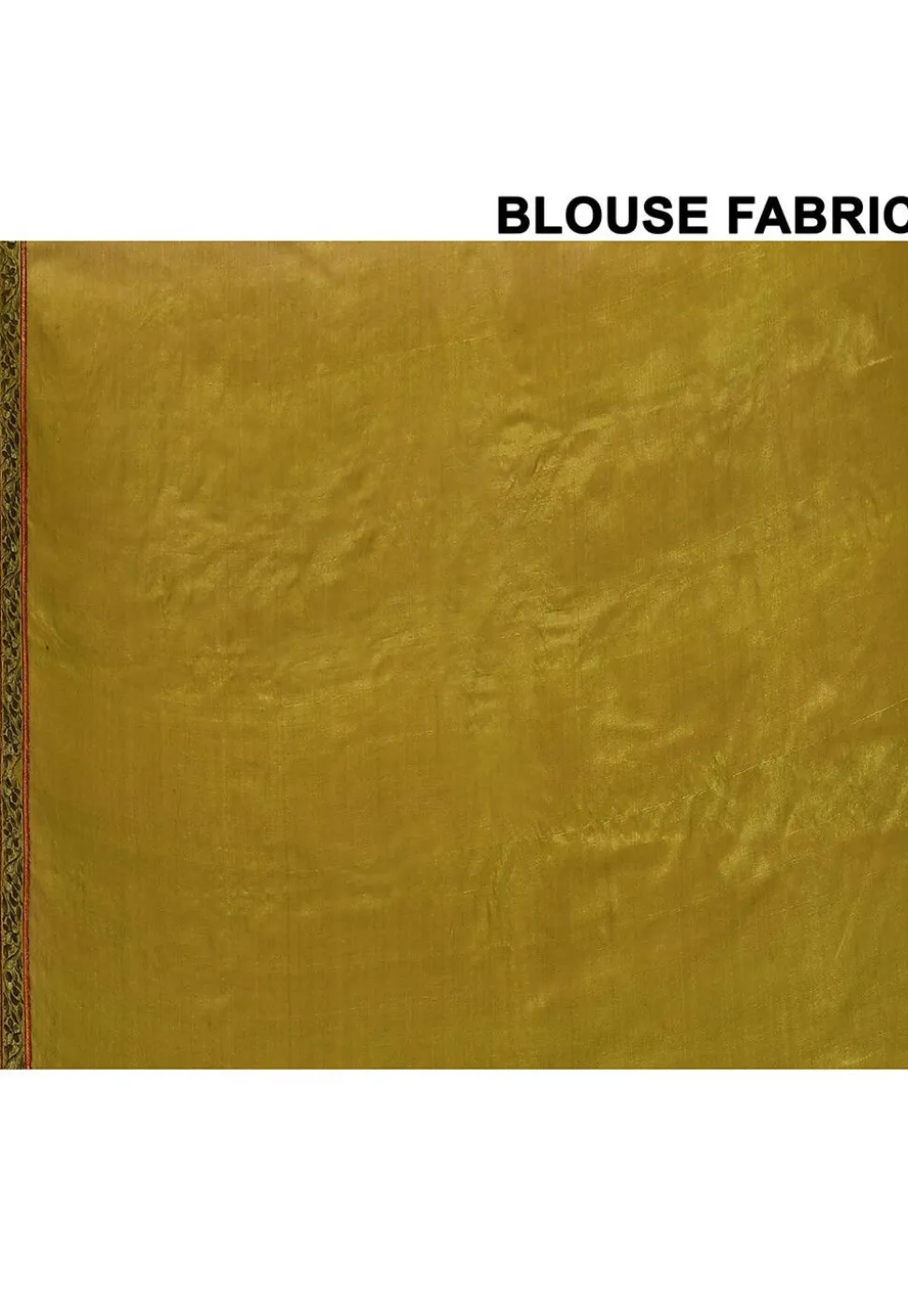 Pure Silk Embroidered Saree in Olive Green