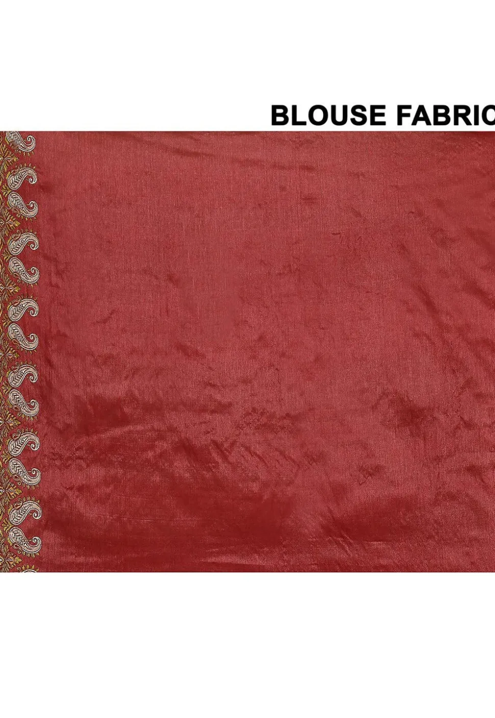 Pure Silk Embroidered Saree in Red