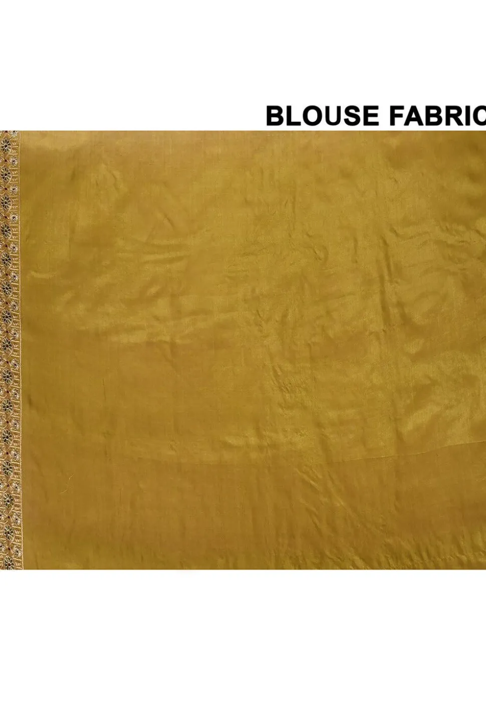 Pure Silk Embroidered Saree in Olive Green