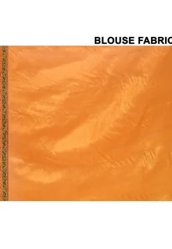 Pure Silk Embroidered Saree in Yellow