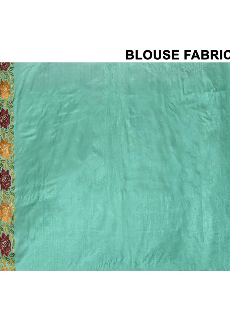 Pure Silk Embroidered Saree in Teal Green