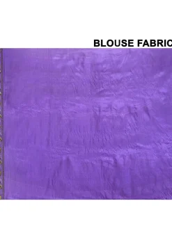 Pure Silk Embroidered Saree in Purple