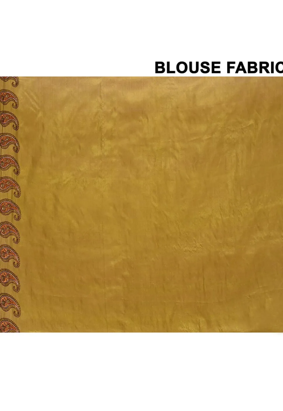 Pure Silk Embroidered Saree in Olive Green