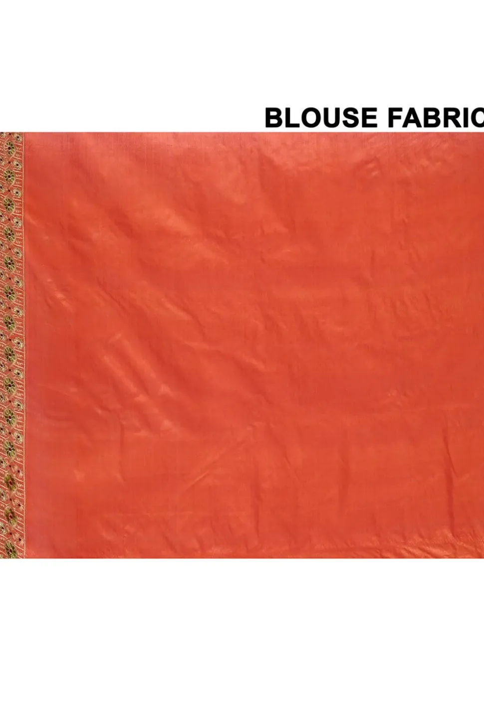 Pure Silk Embroidered Saree in Orange