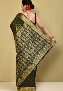 Pure Silk Kanchipuram Saree in Black