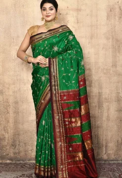 Pure Silk Kanchipuram Saree in Green