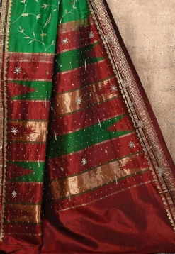 Pure Silk Kanchipuram Saree in Green