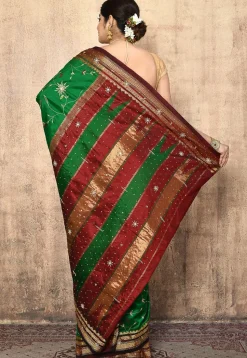 Pure Silk Kanchipuram Saree in Green