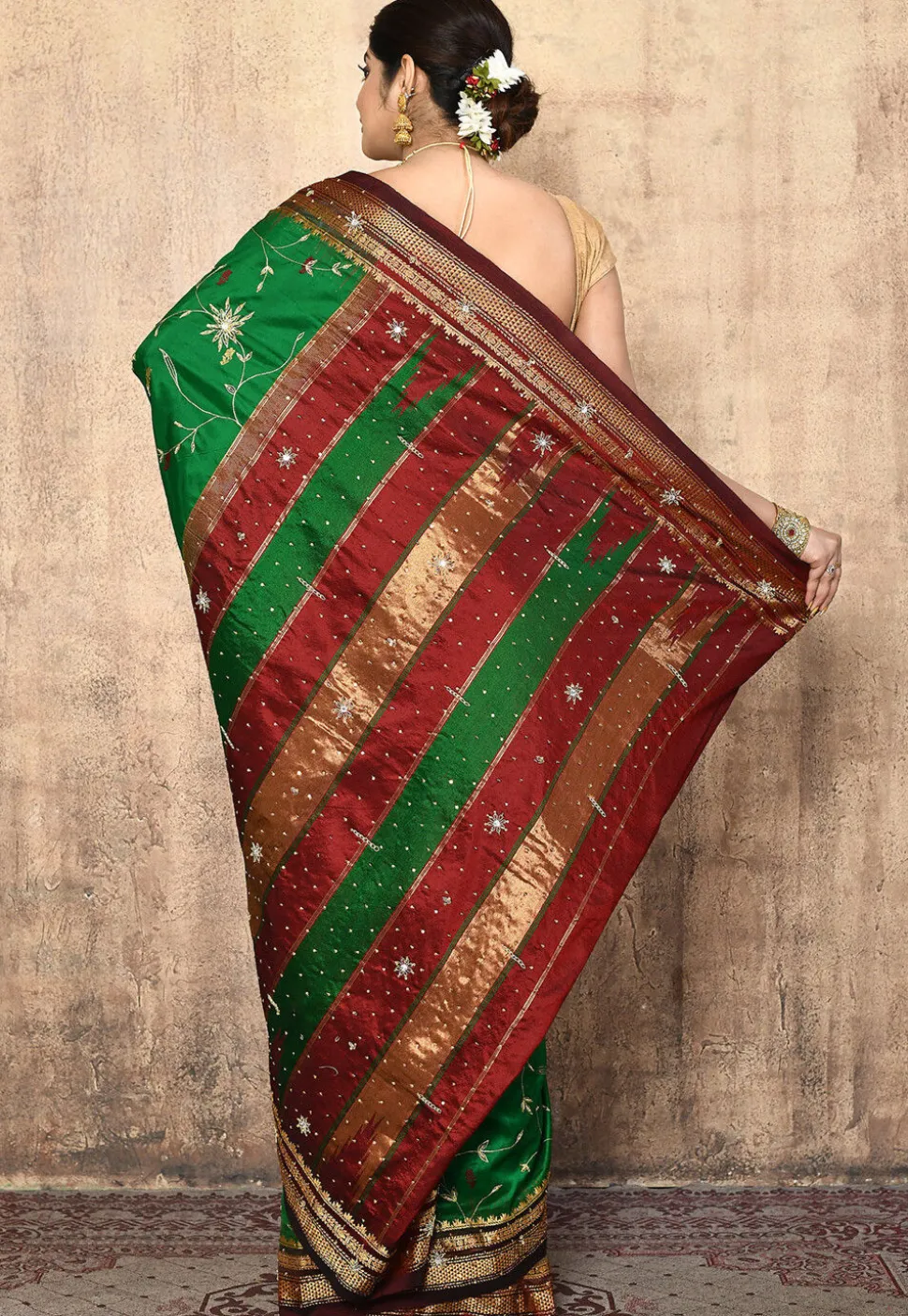 Pure Silk Kanchipuram Saree in Green