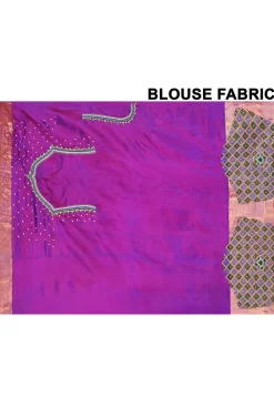 Pure Silk Kanchipuram Saree in Fuchsia
