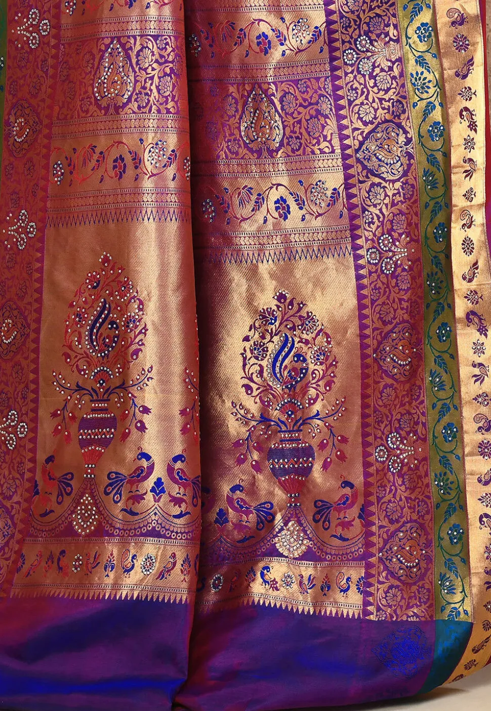 Pure Silk Kanchipuram Saree in Royal Blue