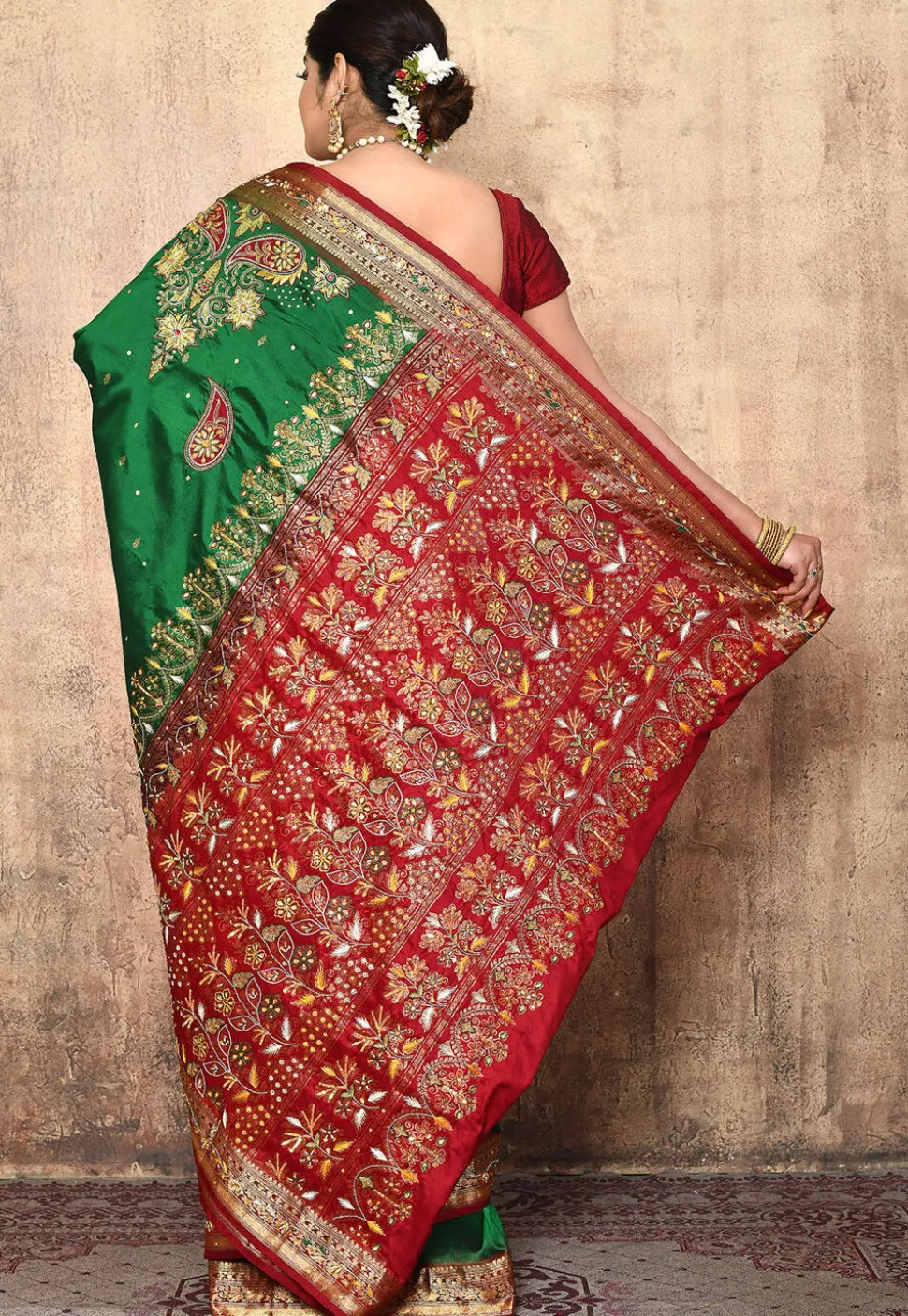 Pure Silk Kanchipuram Saree in Green