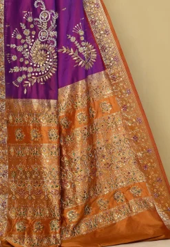 Pure Silk Kanchipuram Saree in Purple