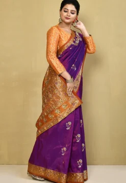 Pure Silk Kanchipuram Saree in Purple